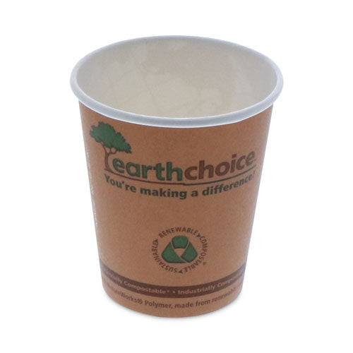 EarthChoice Compostable Paper Cup,, 8 oz, Orange, 1,000/Carton-(PCTDPHC8EC)