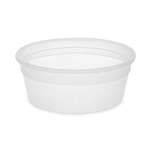 Newspring DELItainer Microwavable Container, 8 oz, 4.55 x 4.55 x 1.8, Translucent, Plastic, 480/Carton-(PCTL5008Y)