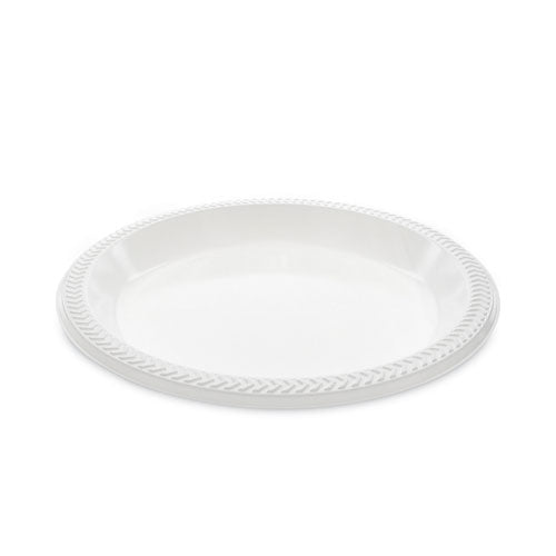 Meadoware Impact Plastic Dinnerware, Plate, 10.25" dia, White, 500/Carton-(PCTMI10)
