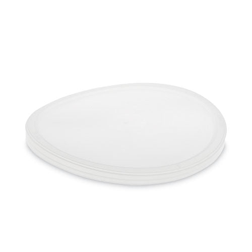 Newspring DELItainer Microwavable Container Lid, 6.45" Diameter x 0.45" h, Translucent, Plastic, 120/Carton-(PCTNL640L)