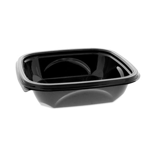 EarthChoice Square Recycled Bowl, 24 oz, 7 x 7 x 1.52, Black, Plastic, 300/Carton-(PCTSAB0724)