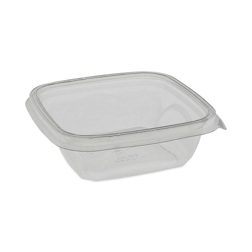 EarthChoice Square Recycled Bowl, 12 oz, 5 x 5 x 1.63, Clear, Plastic, 504/Carton-(PCTSAC0512)