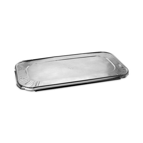 Aluminum Steam Table Pan Lid, Fits One-Third Size Pan, 6.19 x 12.31 x 0.5, 200/Carton-(PCTY116225)