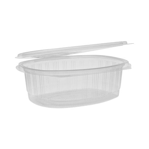 EarthChoice Recycled PET Hinged Container, 48 oz, 8.88 x 7.25 x 2.94, Clear, Plastic, 190/Carton-(PCTYCA910480000)