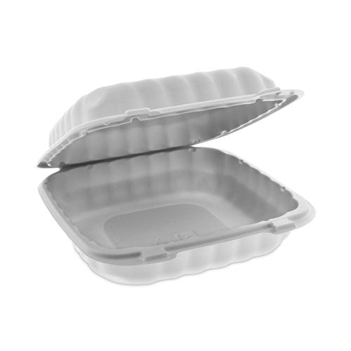 EarthChoice SmartLock Microwavable MFPP Hinged Lid Container, 8.31 x 8.35 x 3.1, White, Plastic, 200/Carton-(PCTYCN808010000)