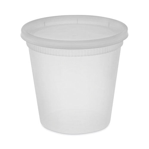 Newspring DELItainer Microwavable Container, 24 oz, 4.55 x 4.55 x 4.35, Clear, Plastic, 240/Carton-(PCTYL2524)