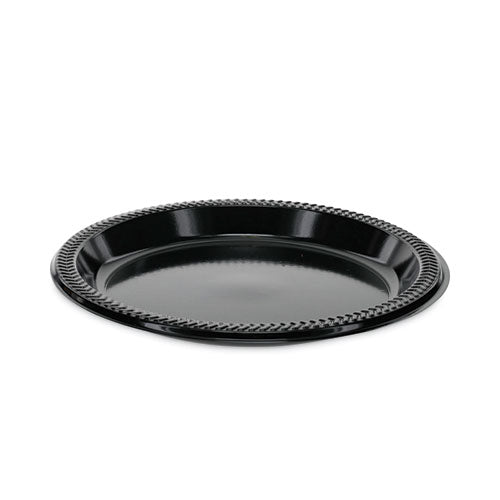 Prairieware Impact Plastic Dinnerware, Plate, 8.88" dia, Black, 400/Carton-(PCTYPI9E)