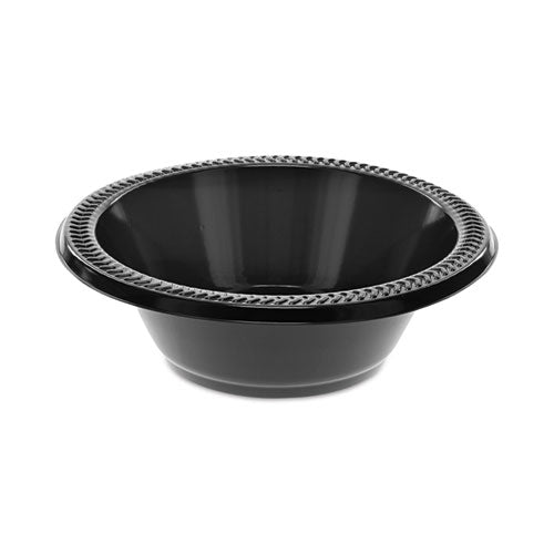 Prairieware Impact Plastic Dinnerware, Bowl, 12 oz, 5" dia, Black, 1,000/Carton-(PCTYPIB12E)