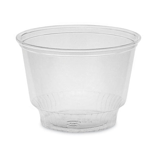 EarthChoice Recycled Clear Plastic Sundae Dish, 8 oz, 4" dia x 3"h, Clear, 60/Bag, 15 Bags/Carton-(PCTYPS8C)