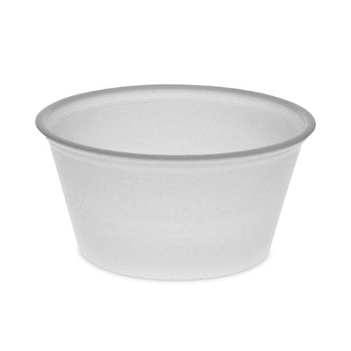 Plastic Portion Cup, 2 oz, Translucent, 200/Bag, 12 Bags/Carton-(PCTYS200)