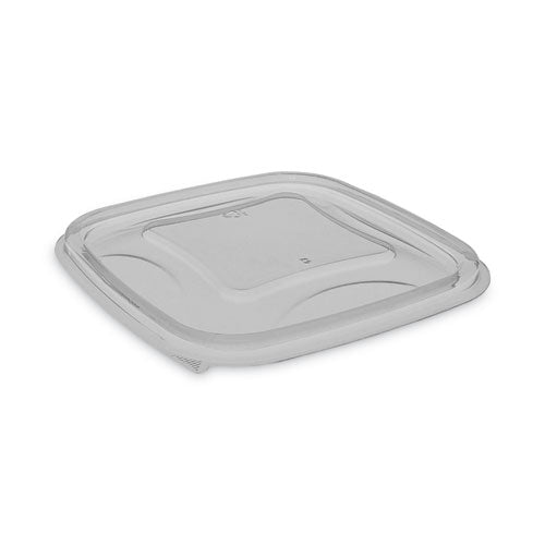 EarthChoice Square Recycled Bowl Flat Lid, 5.5 x 5.5 x 0.75, Clear, Plastic, 504/Carton-(PCTYSACLF05)