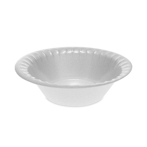 Placesetter Deluxe Laminated Foam Dinnerware, Bowl, 12 oz, 6" dia, White, 1,000/Carton-(PCTYTK100120000)