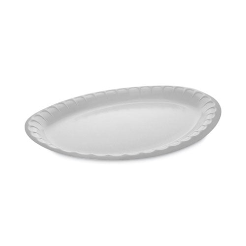Placesetter Deluxe Laminated Foam Dinnerware, Oval Platter, 11.5 x 8.5, White, 500/Carton-(PCTYTK100430000)