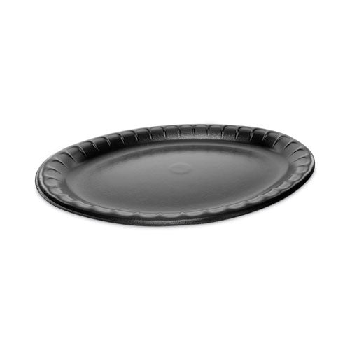 Placesetter Deluxe Laminated Foam Dinnerware, Oval Platter, 11.5 x 8.5, Black, 500/Carton-(PCTYTKB00430000)