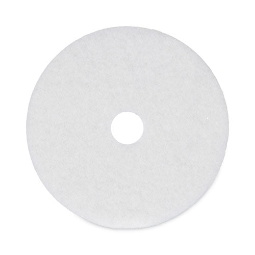 Polishing Floor Pads, 20" Diameter, White, 5/Carton-(BWK4020WHI)