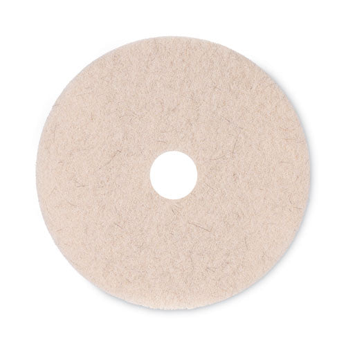 Natural Hog Hair Burnishing Floor Pads, 20" Diameter, Tan, 5/Carton-(BWK4020NHE)