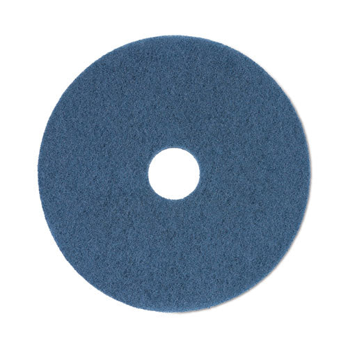 Scrubbing Floor Pads, 20" Diameter, Blue, 5/Carton-(BWK4020BLU)