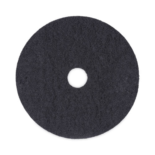 Stripping Floor Pads, 20" Diameter, Black, 5/Carton-(BWK4020BLA)