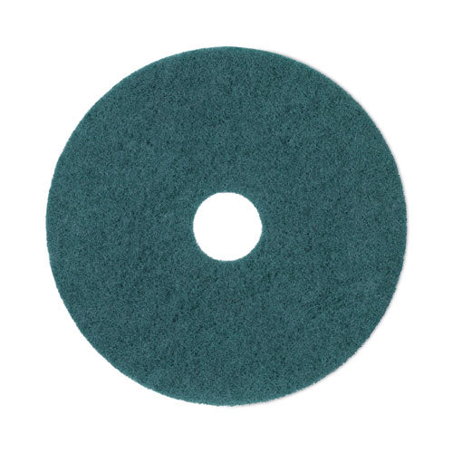 Heavy-Duty Scrubbing Floor Pads, 17" Diameter, Green, 5/Carton-(BWK4017GRE)