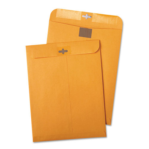 Postage Saving ClearClasp Kraft Envelope, #97, Cheese Blade Flap, ClearClasp Closure, 10 x 13, Brown Kraft, 100/Box-(QUA43768)