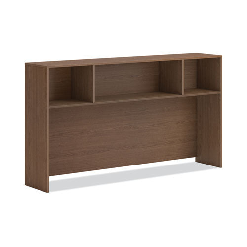 Mod Desk Hutch, 3 Compartments, 72w x 14d x 39.75h, Sepia Walnut-(HONLDH72LE1)