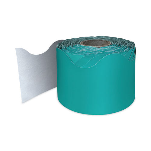 Rolled Scalloped Borders, 2.25" x 65 ft, Teal-(CDP108471)