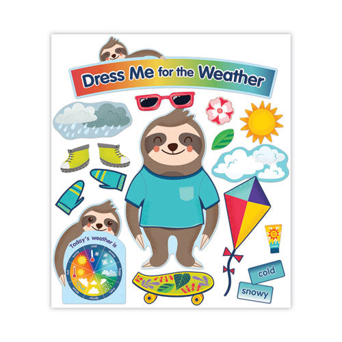 Curriculum Bulletin Board Set, Dress Me for the Weather, 54 Pieces-(CDP110487)