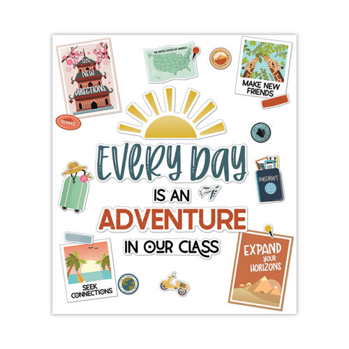 Motivational Bulletin Board Set, Everyday Is an Adventure, 42 Pieces-(CDP110554)
