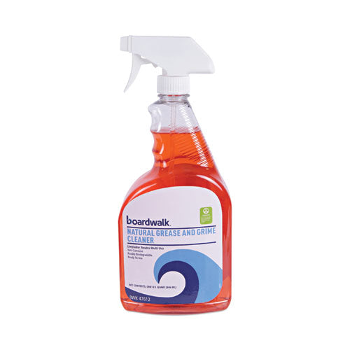 Boardwalk Green Natural Grease and Grime Cleaner, 32 oz Spray Bottle, 12/Carton-(BWK47612)