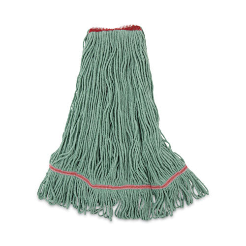 Mop Head, Premium Standard Head, Cotton/Rayon Fiber, Large, Green-(BWK503GNNB)