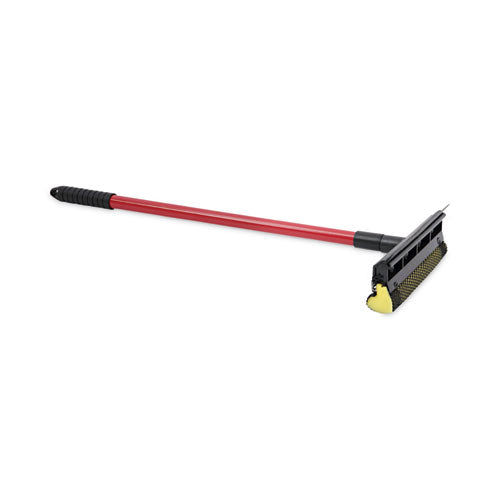 General-Duty Squeegee, 8" Wide Blade, Black/Red, 21" Handle-(BWK824)