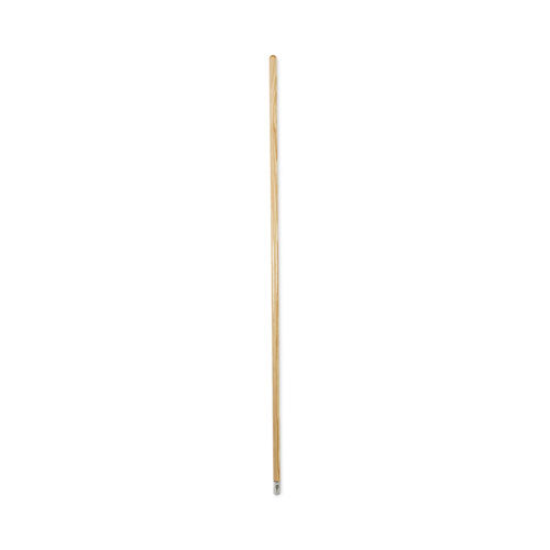 Lie-Flat Screw-In Mop Handle, Lacquered Wood, 1.13" dia x 60", Natural-(BWK834)