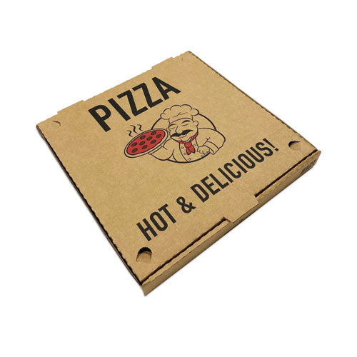 Pizza Boxes, 10 x 10 x 2, Kraft, Paper, 50/Pack-(RMA661631253304)
