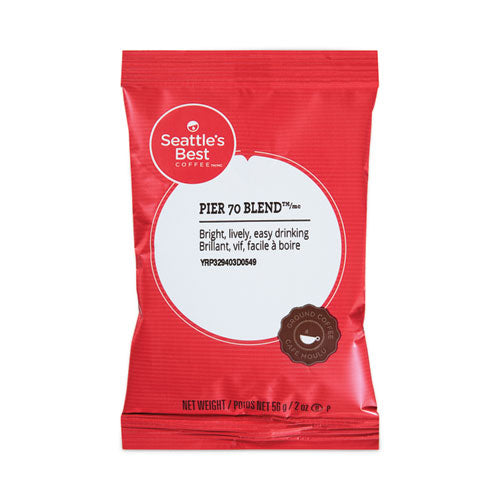Premeasured Coffee Packs, Pier 70 Blend, 2.1 oz Packet, 72/Box-(SEA11008556CT)