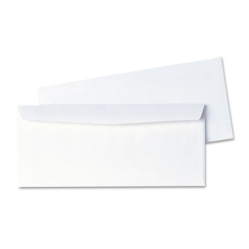 Business Envelope, #10, Commercial Flap, Diagonal Seam, Gummed Closure, 24 lb Bond Weight Paper, 4.13 x 9.5, White, 1,000/Box-(QUA90020B)