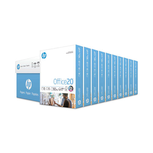 Office20 Paper, 92 Bright, 20 lb Bond Weight, 8.5 x 11, White, 500 Sheets/Ream, 10 Reams/Carton-(HEW112101)