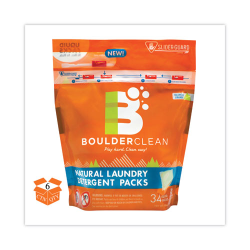 Laundry Detergent Packs, Valencia Orange, 34/Pouch, 6 Pouches/Carton-(BCL003700CT)