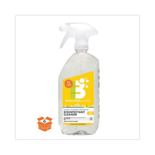 Disinfectant Cleaner, Lemon Scent, 28 oz Bottle, 6/Carton-(BCL003007CT)