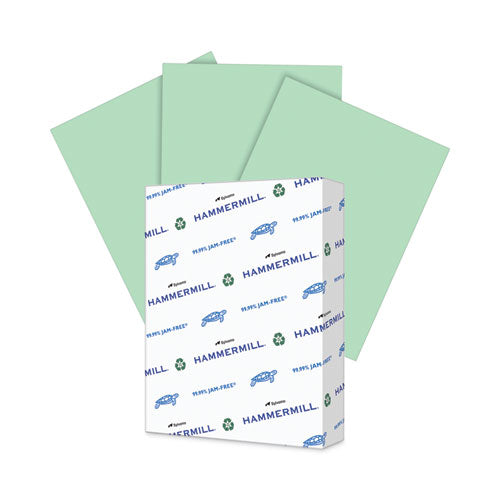 Colors Print Paper, 20 lb Bond Weight, 8.5 x 11, Green, 500/Ream-(HAM103366)