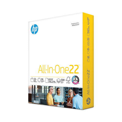 All-In-One22 Paper, 96 Bright, 22 lb Bond Weight, 8.5 x 11, White, 500/Ream-(HEW207000)