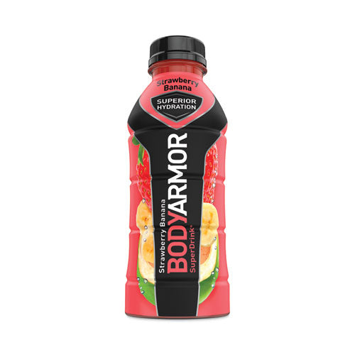 SuperDrink Sports Drink, Strawberry Banana, 16 oz Bottle, 12/Pack-(BDA10000314)