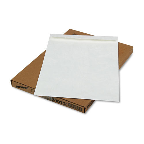 Heavyweight 18 lb Tyvek Catalog Mailers, Square Flap, Self-Adhesive Closure, 13 x 19, White, 25/Box-(QUAR5101)