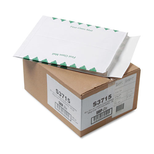 Ship-Lite Expansion Mailer, First Class, #13 1/2, Cheese Blade Flap, Redi-Strip Adhesive Closure, 10 x 13, White, 100/Box-(QUAS3715)