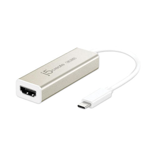 USB-C to HDMI Adapter, 5.71", Silver/White-(JCRJCA153US)