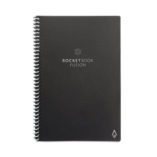 Fusion Smart Notebook, Seven Assorted Page Formats, Black Cover, (21) 8.8 x 6 Sheets-(RKBEVRFERCAFR)