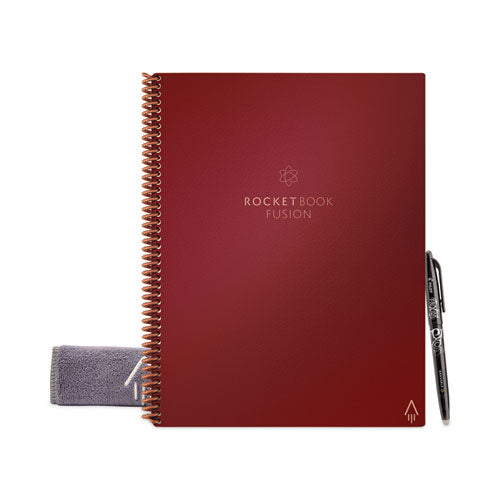 Fusion Smart Notebook, Seven Assorted Page Formats, Scarlet Sky Cover, (21) 11 x 8.5 Sheets-(RKBEVRFLRCCMEFR)