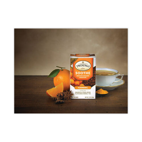 Soothe Decaf Orange and Star Anise Herbal Tea Bags, 0.07 oz Bag, 18/Box-(TWGTNA53662)