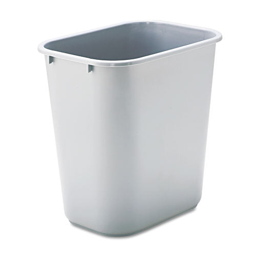 Deskside Plastic Wastebasket, 7 gal, Plastic, Gray-(RCP295600GY)