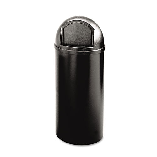 Marshal Classic Container, 25 gal, Plastic, Black-(RCP817088BK)