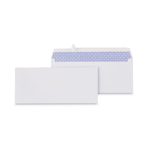 Peel Seal Strip Security Tint Business Envelope, #10, Square Flap, Self-Adhesive Closure, 4.13 x 9.5, White, 100/Box-(UNV36004)